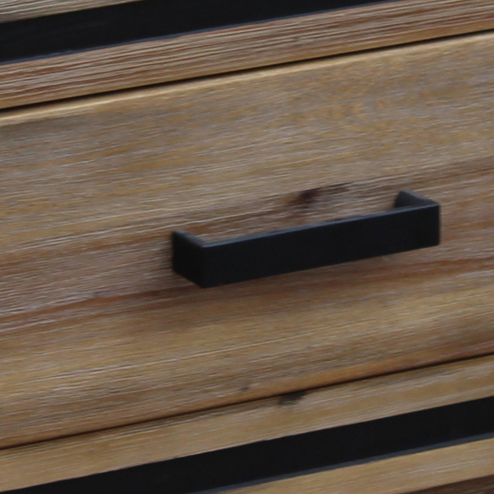 Lamp Table with 1 Storage Drawer Solid Wooden Frame in Silver Brush Colour 3