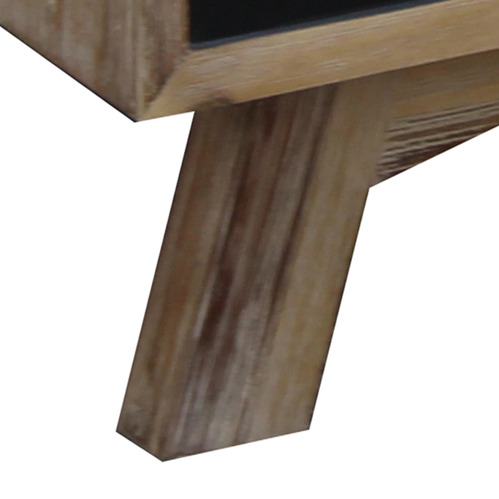 Lamp Table with 1 Storage Drawer Solid Wooden Frame in Silver Brush Colour 4