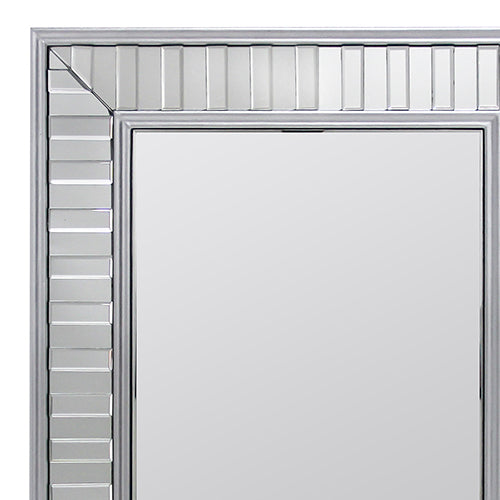 Wall Mirror MDF Silver Mirror Clear Image Rectangular Shape MRR-07 3