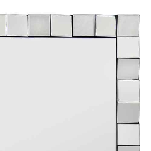 Wall Mirror MDF Silver Mirror Clear Image Rectangular Shape MRR-08 3