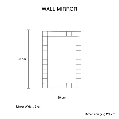 Wall Mirror MDF Silver Mirror Clear Image Rectangular Shape MRR-08 4