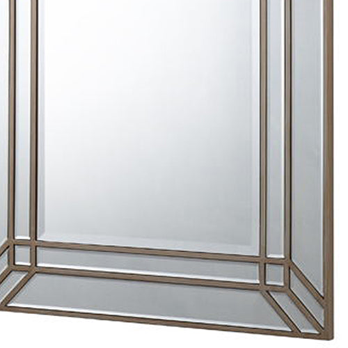 Wall Mirror MDF Construction Rectangular Shape Silver Colour 5
