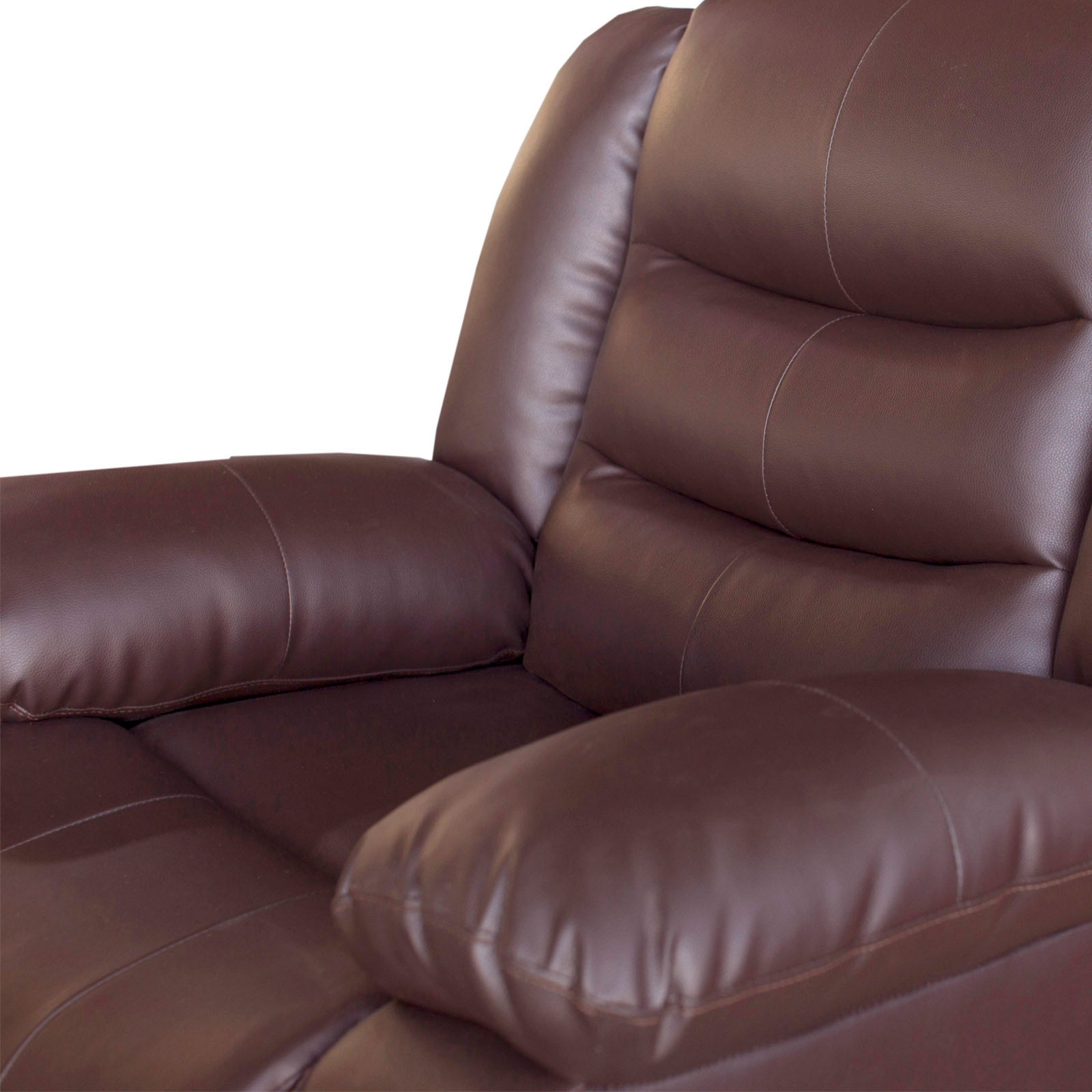 Single Seater Recliner Sofa Chair In Faux Leather Lounge Couch Armchair in Brown 3