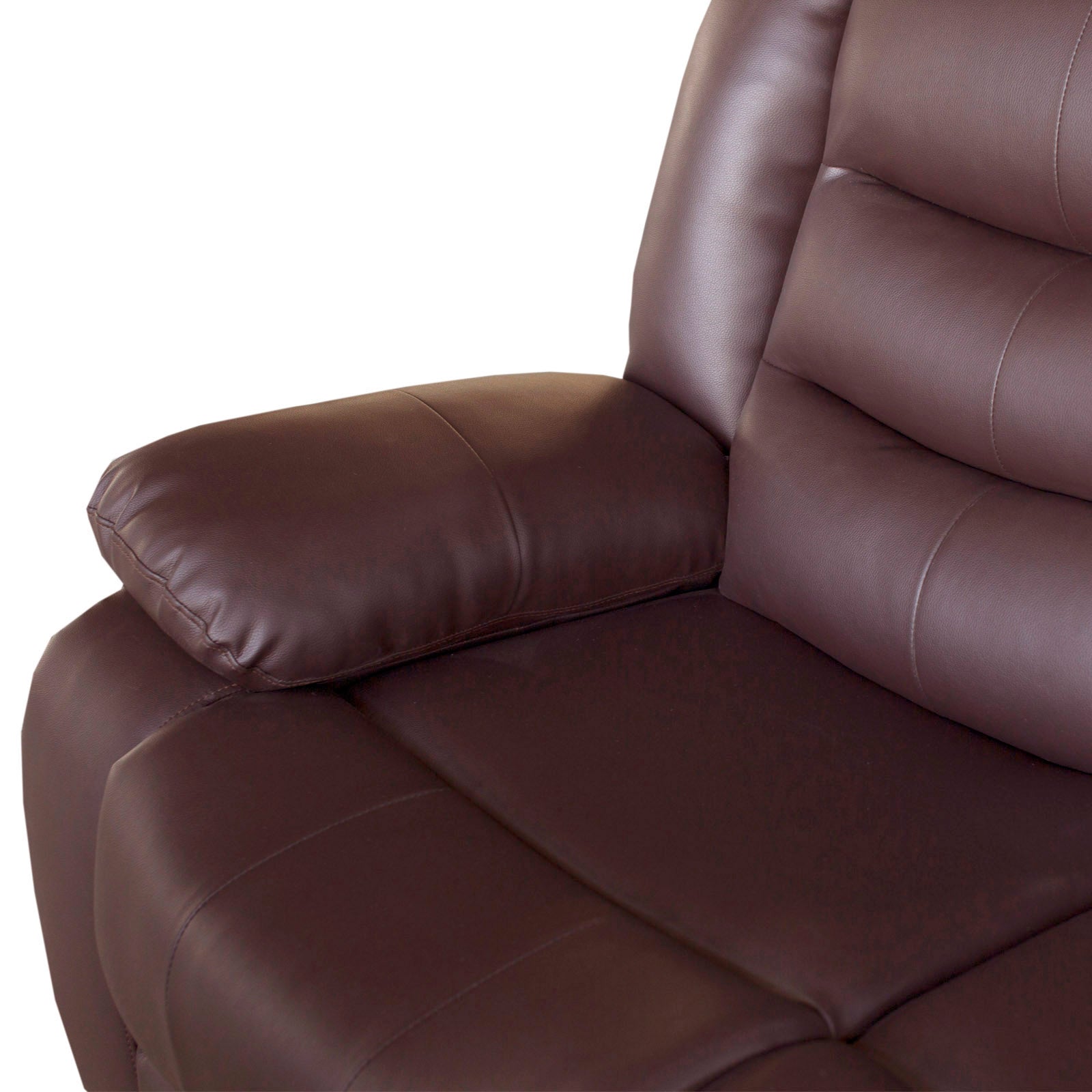 Single Seater Recliner Sofa Chair In Faux Leather Lounge Couch Armchair in Brown 5
