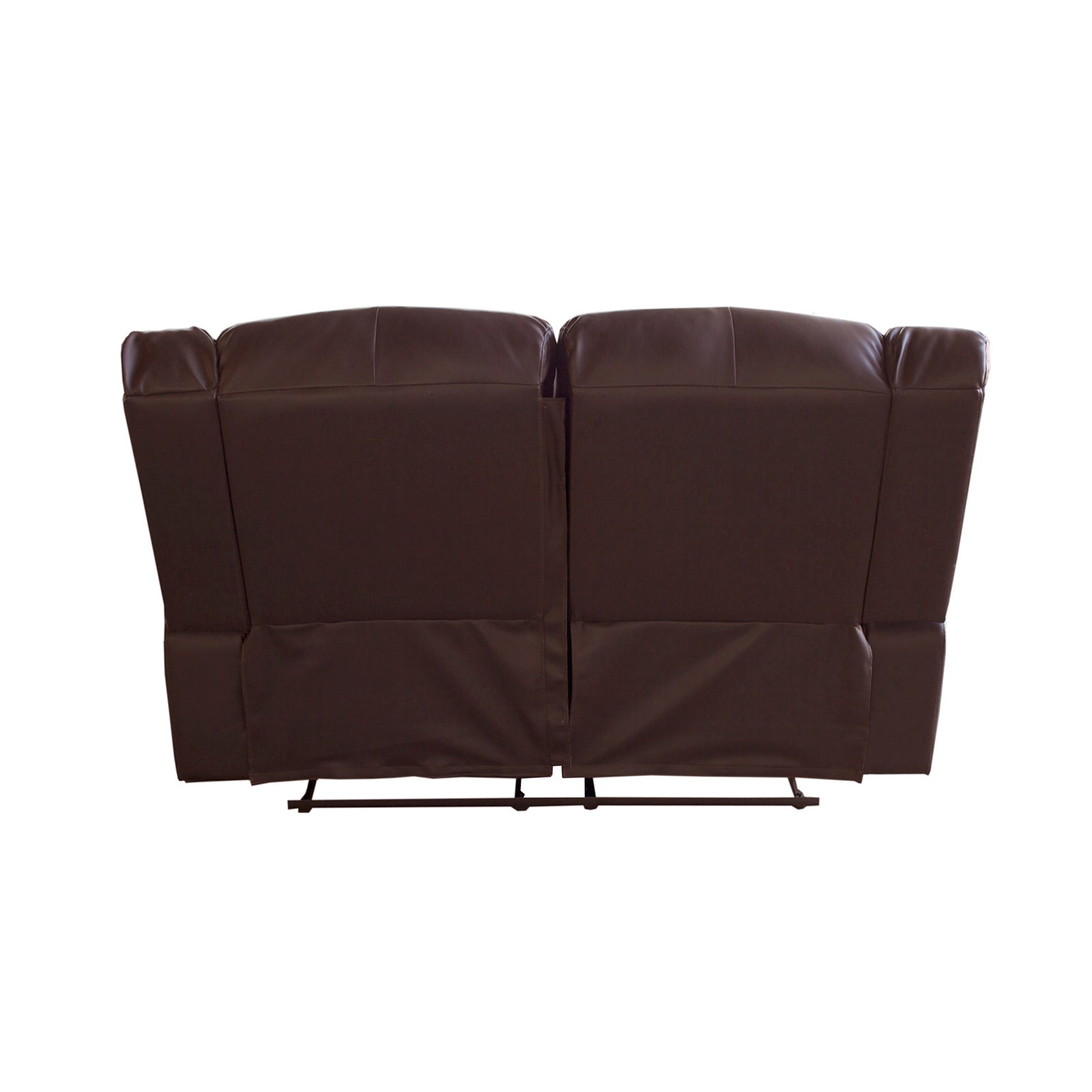 2 Seater Recliner Sofa In Faux Leather Lounge Couch in Brown 4