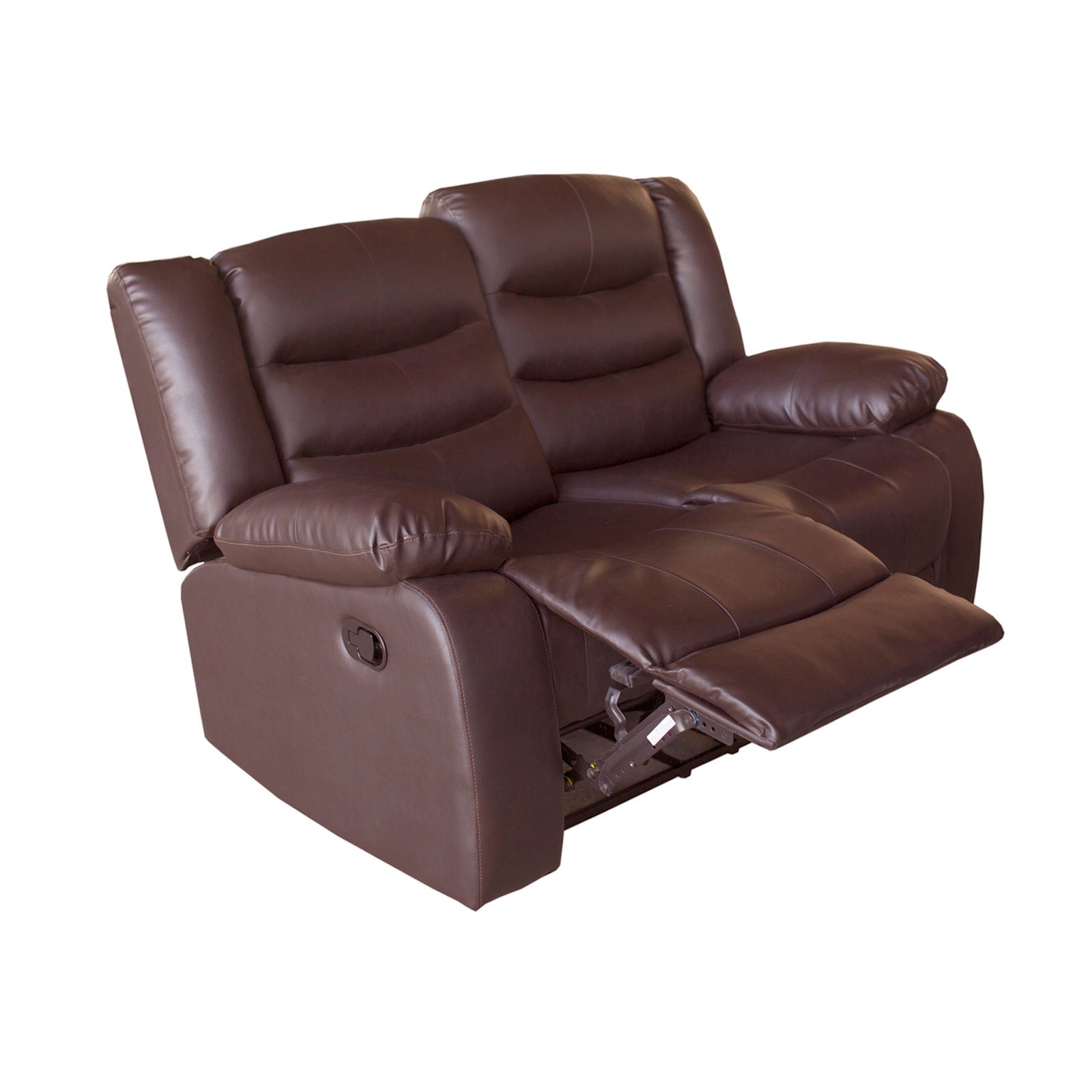 3+2+1 Seater Recliner Sofa In Faux Leather Lounge Couch in Brown 7