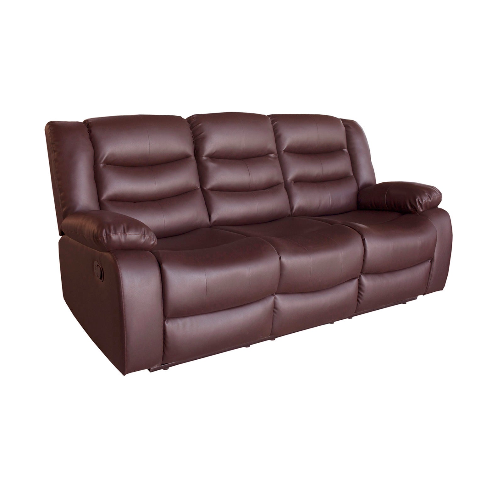 3+2+1 Seater Recliner Sofa In Faux Leather Lounge Couch in Brown 8
