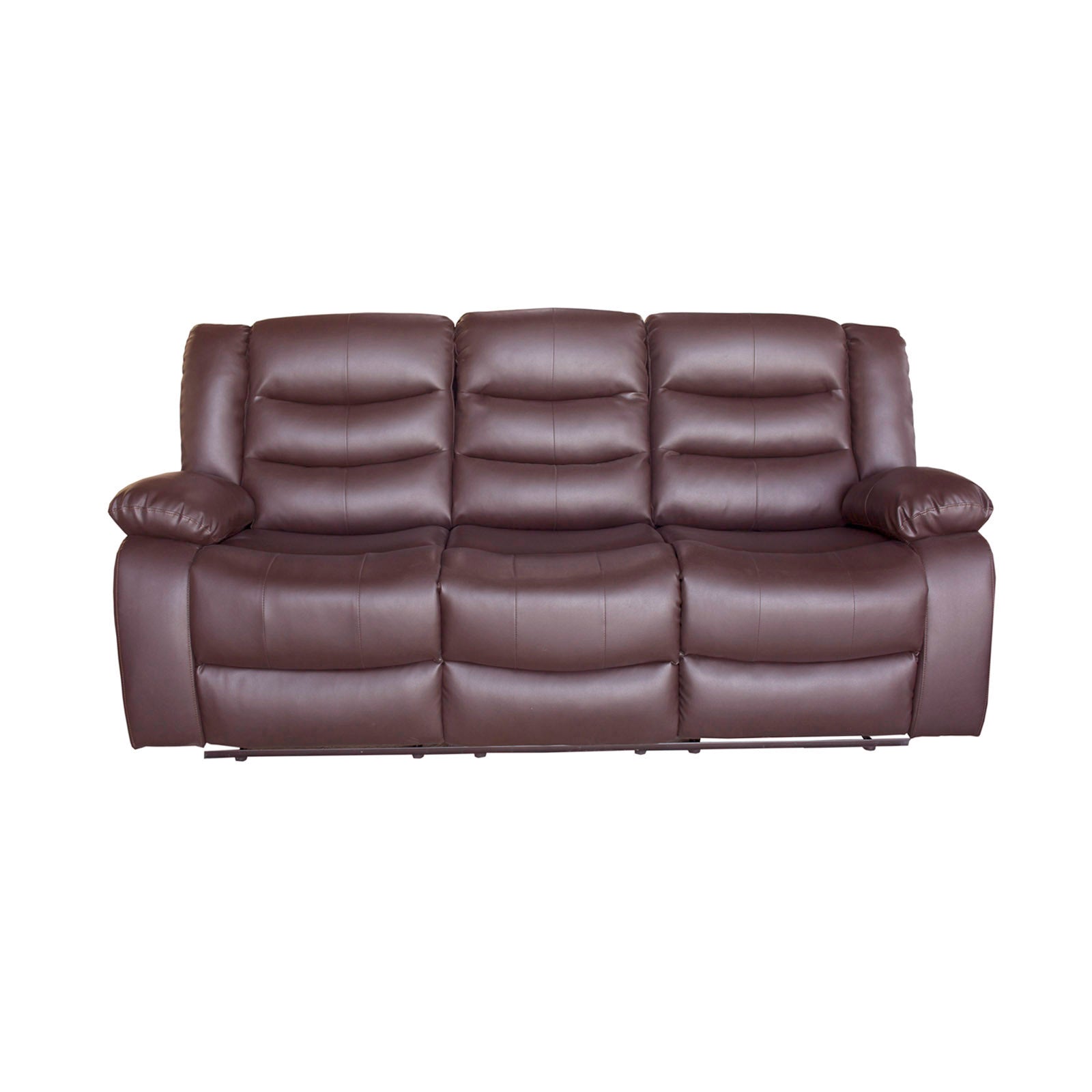 3+2+1 Seater Recliner Sofa In Faux Leather Lounge Couch in Brown 9