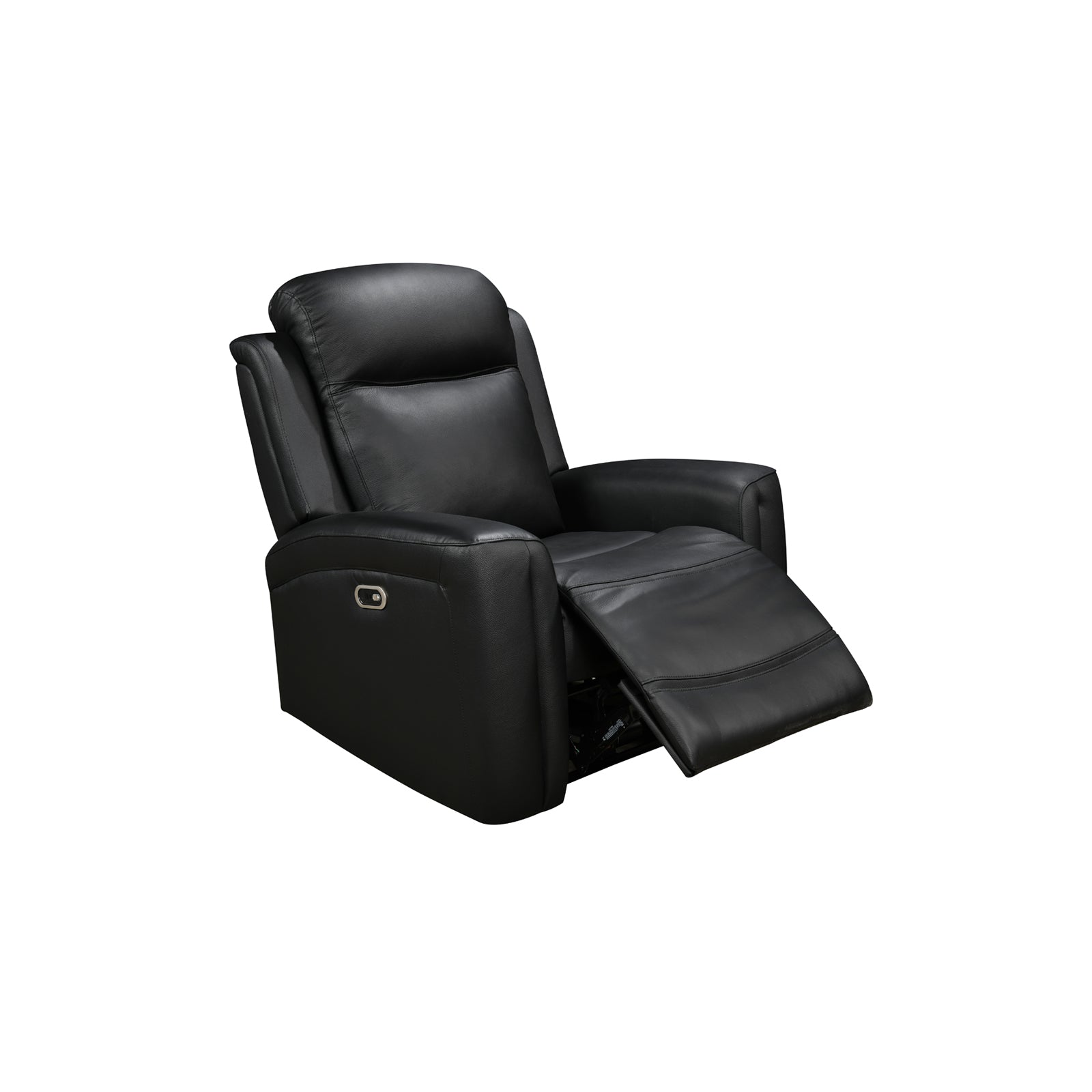 3-1-1 Seater Electric Leather/PVC Black Recliner Set 4