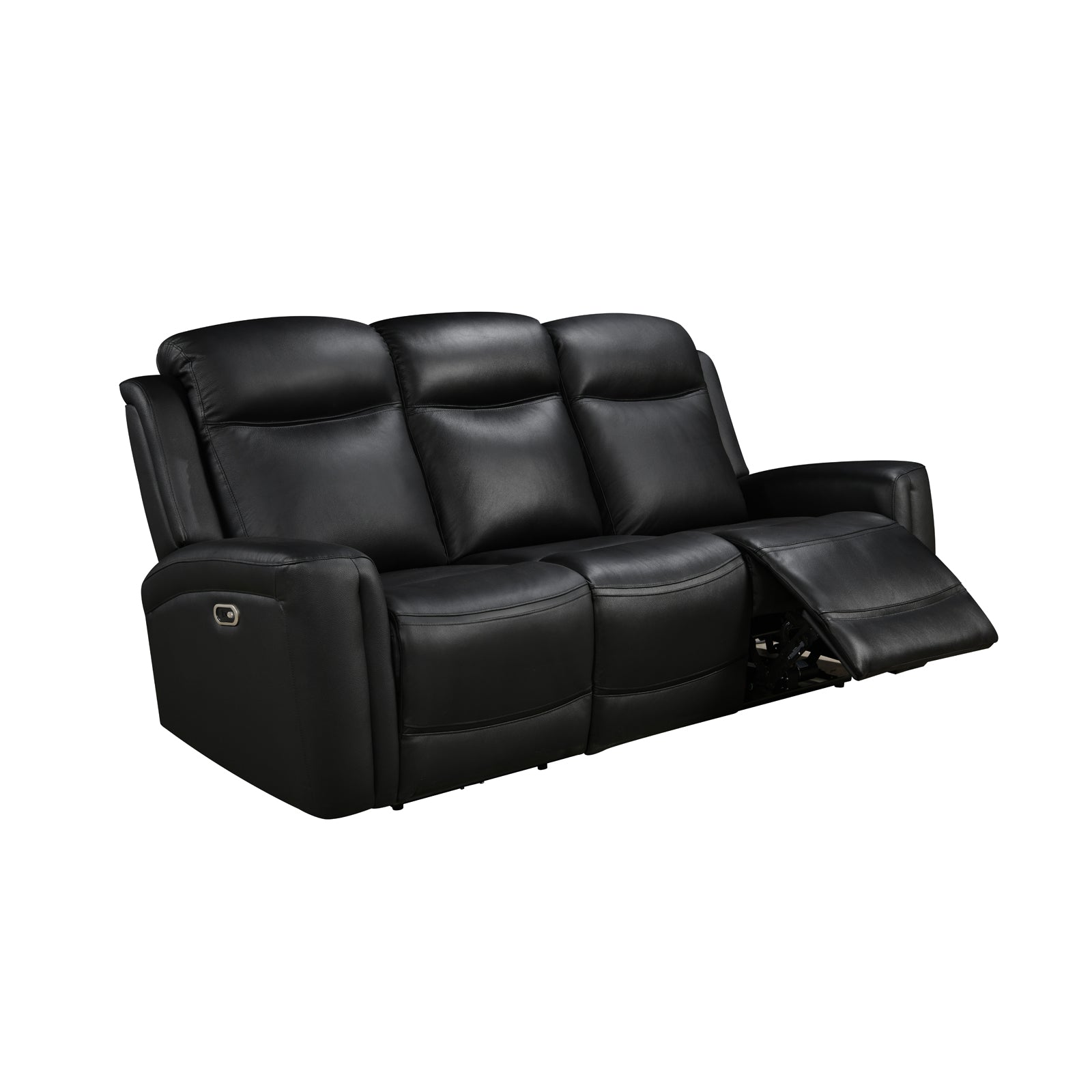 3-2-1 Seater Electric Leather/PVC Black Recliner Set 3