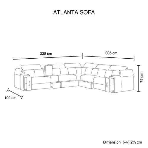 Corner Sofa Square Wedge Finest Genuine Leather Grey Electric Recliner Storage Drawer with 2x Cup Holders Lounge Set for Living Room 12