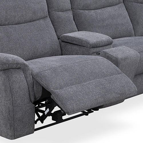 Large Sectional Corner Modular Lounge Suite in Fabric with Electric Recliner 3