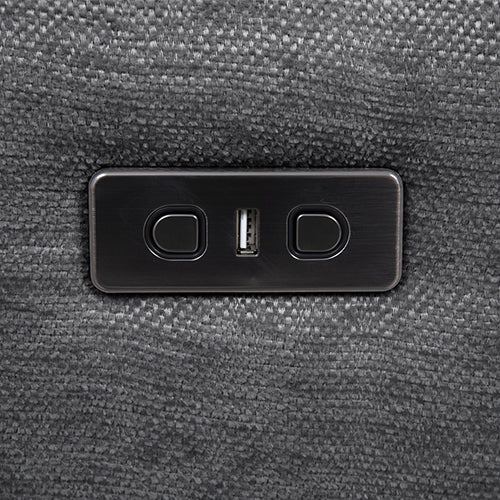 Large Sectional Corner Modular Lounge Suite in Fabric with Electric Recliner 4