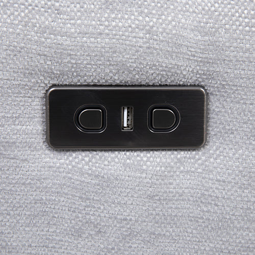 Large Sectional Corner Modular Lounge Suite in Fabric with Electric Recliner 5