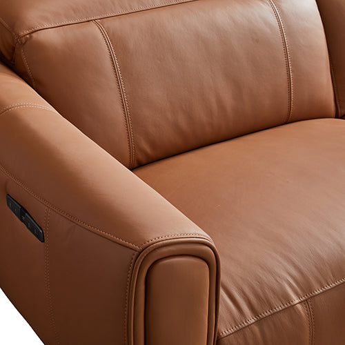 London 5 Seater Corner Sofa Chaise Genuine Leather Electric Recliner Power Slide Right Chaise 6
