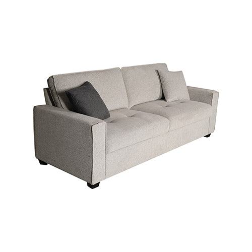 Milano 3 Seater Sofa Set Polyester Fabric Multilayer Two Pillows Attached Individual Pocket Spring 4