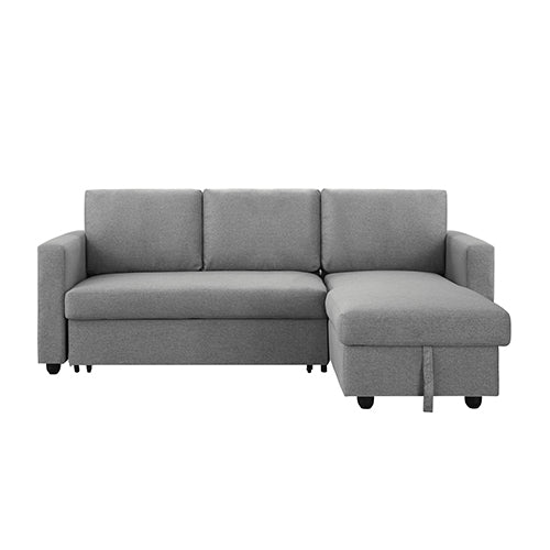 Murry 2 Seater Sofa Bed With Pull Out Storage Corner Lounge Set In Grey With Chaise 4