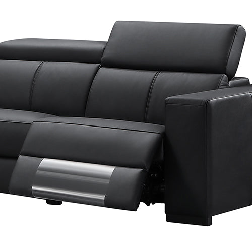 Washington Genuine Leather 6 Seater Corner Sofa With 2 Electric Recliners And Reversible Console 9