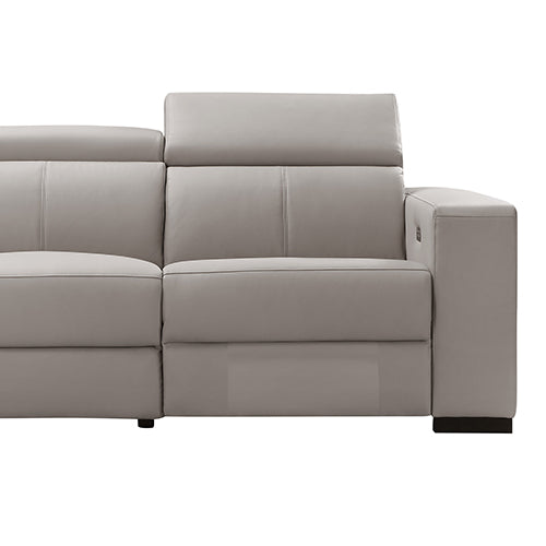 Washington Genuine Leather 6 Seater Corner Sofa With 2 Electric Recliners And Reversible Console 3