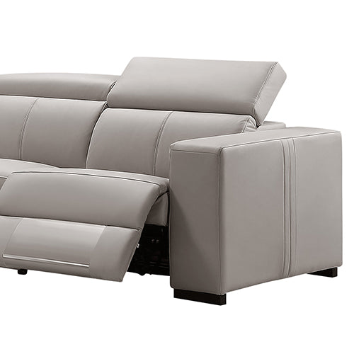 Washington Genuine Leather 6 Seater Corner Sofa With 2 Electric Recliners And Reversible Console 9