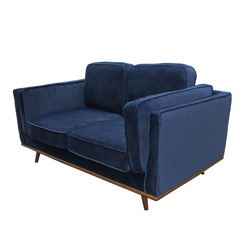 York Sofa 2 Seater Fabric Cushion Modern Sofa Blue Colour 3