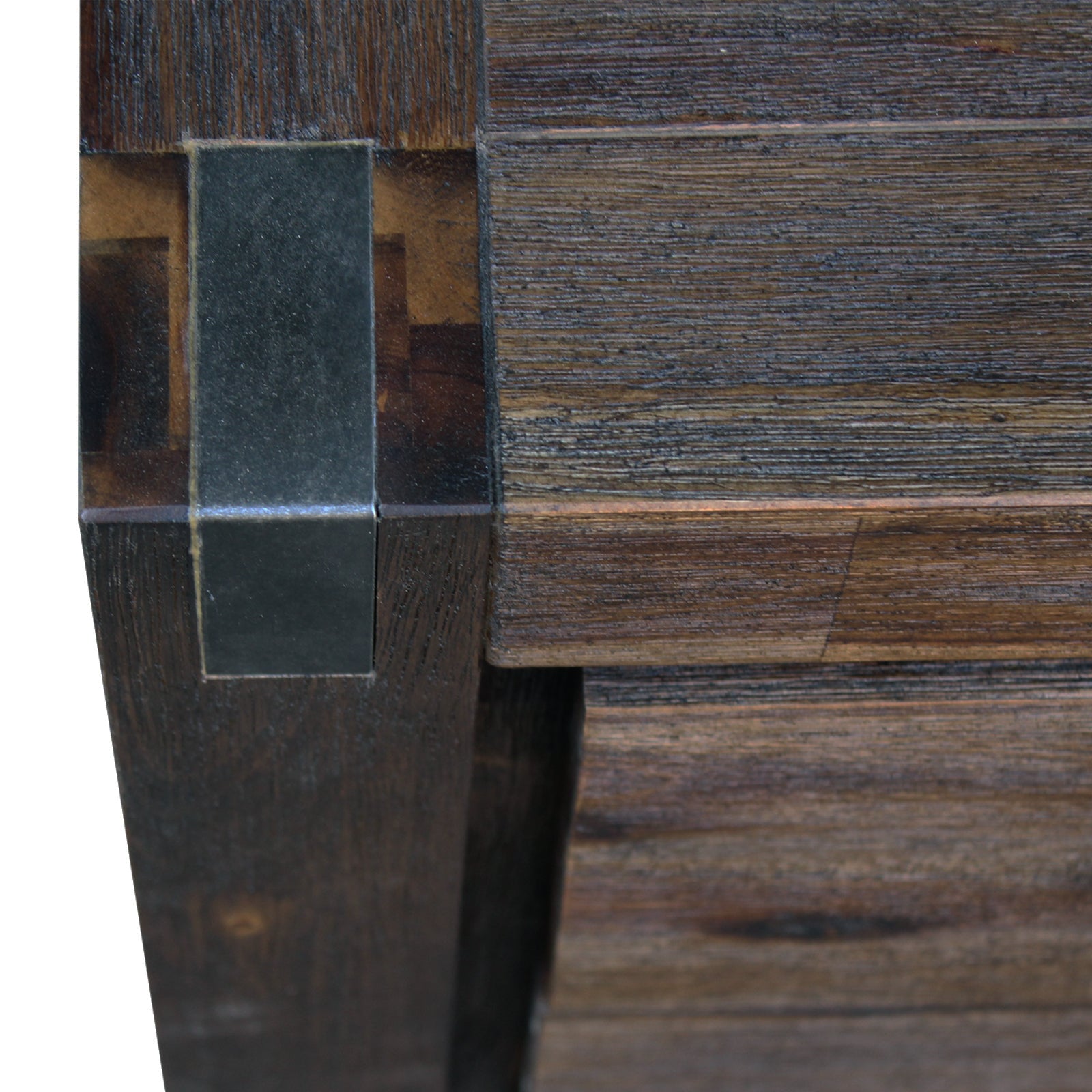 Tallboy with 4 Storage Drawers Solid Wooden Assembled in Chocolate Colour 6