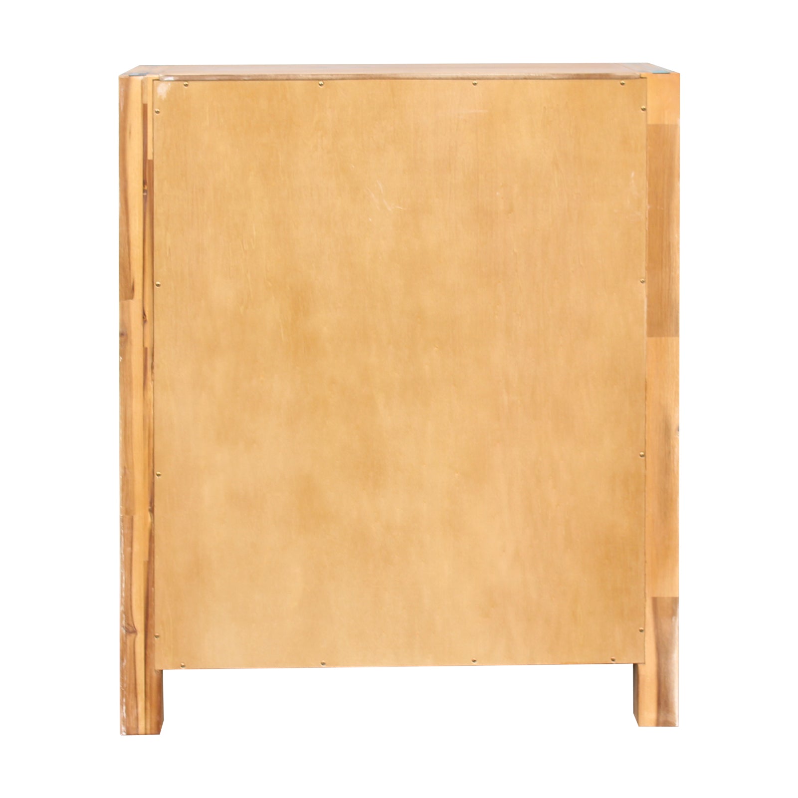 Tallboy with 4 Storage Drawers Solid Wooden Assembled in Oak Colour 3