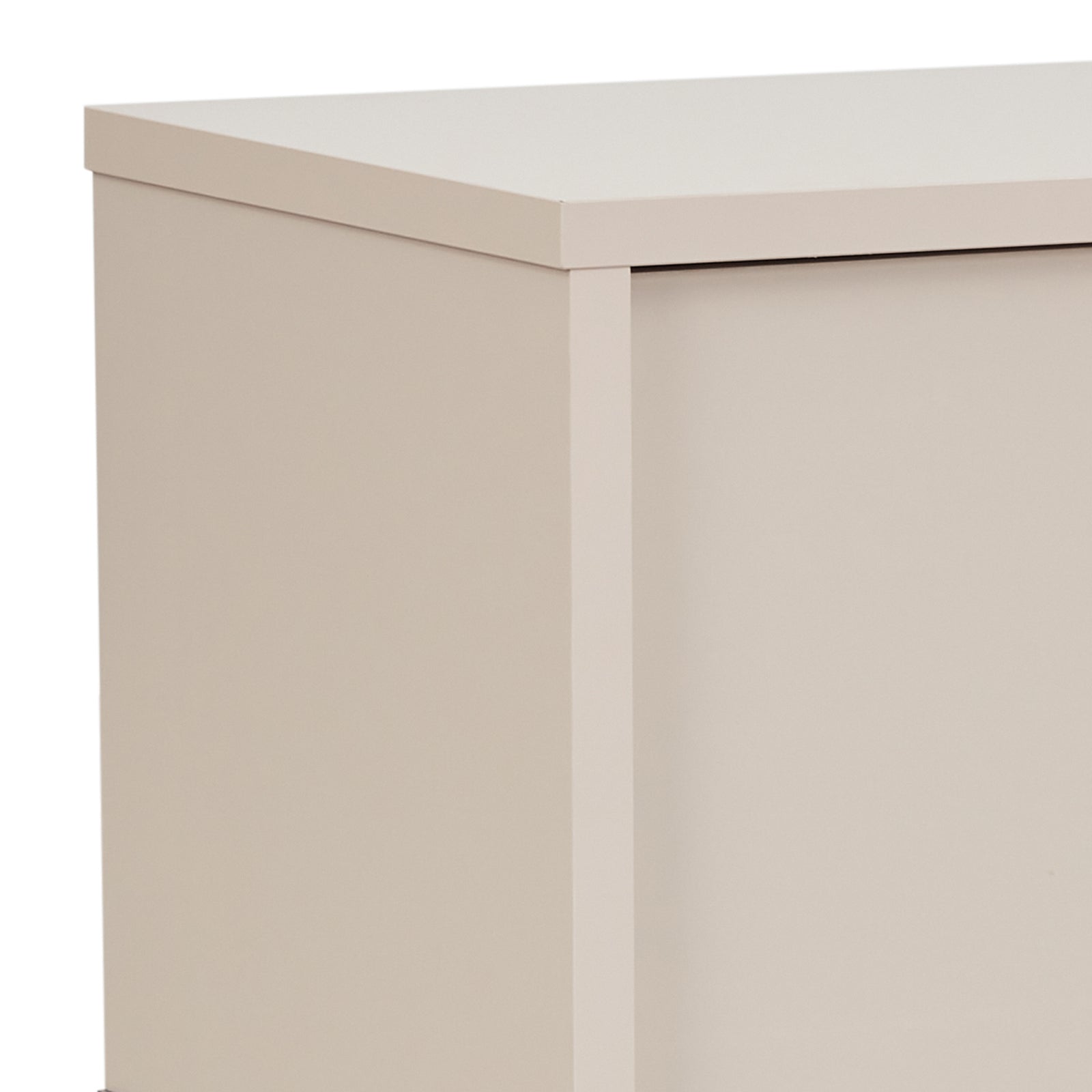 TV Cabinet with Storage Drawer Open Shelve Cabinet MDF in Champagne Colour 3