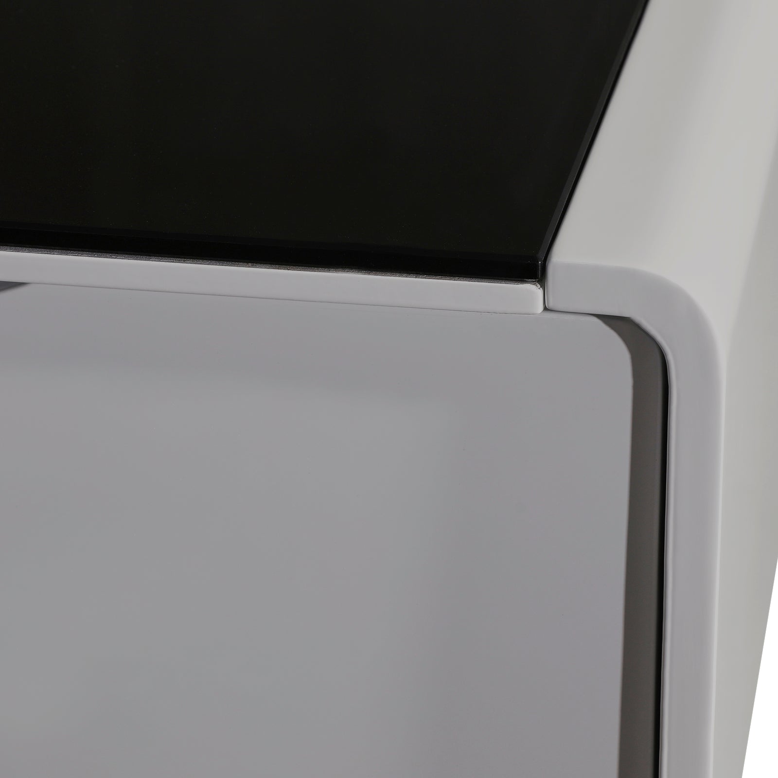 TV Cabinet with 3 Storage Drawers With High Glossy Assembled Entertainment Unit in Black & White colour 6