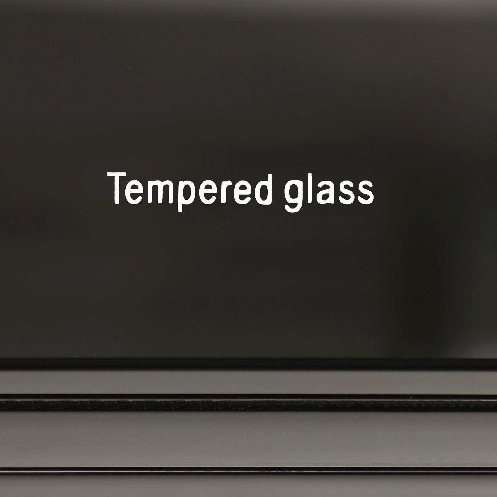 TV Cabinet with 3 Storage Drawers Extendable With Glossy MDF Entertainment Unit in Black Color 5