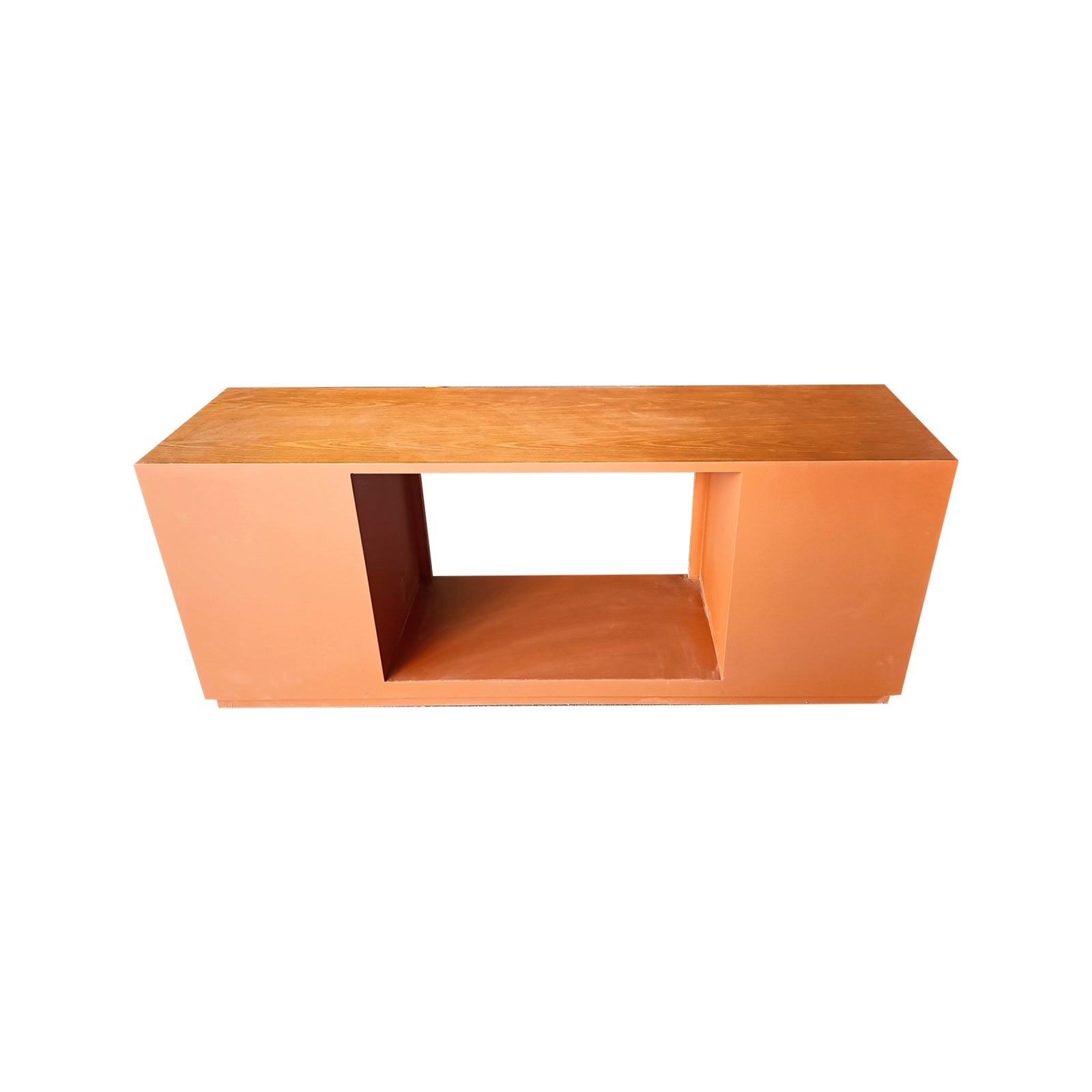 TV Cabinet MDF Brown Colour Two Sideboards Open Space 6