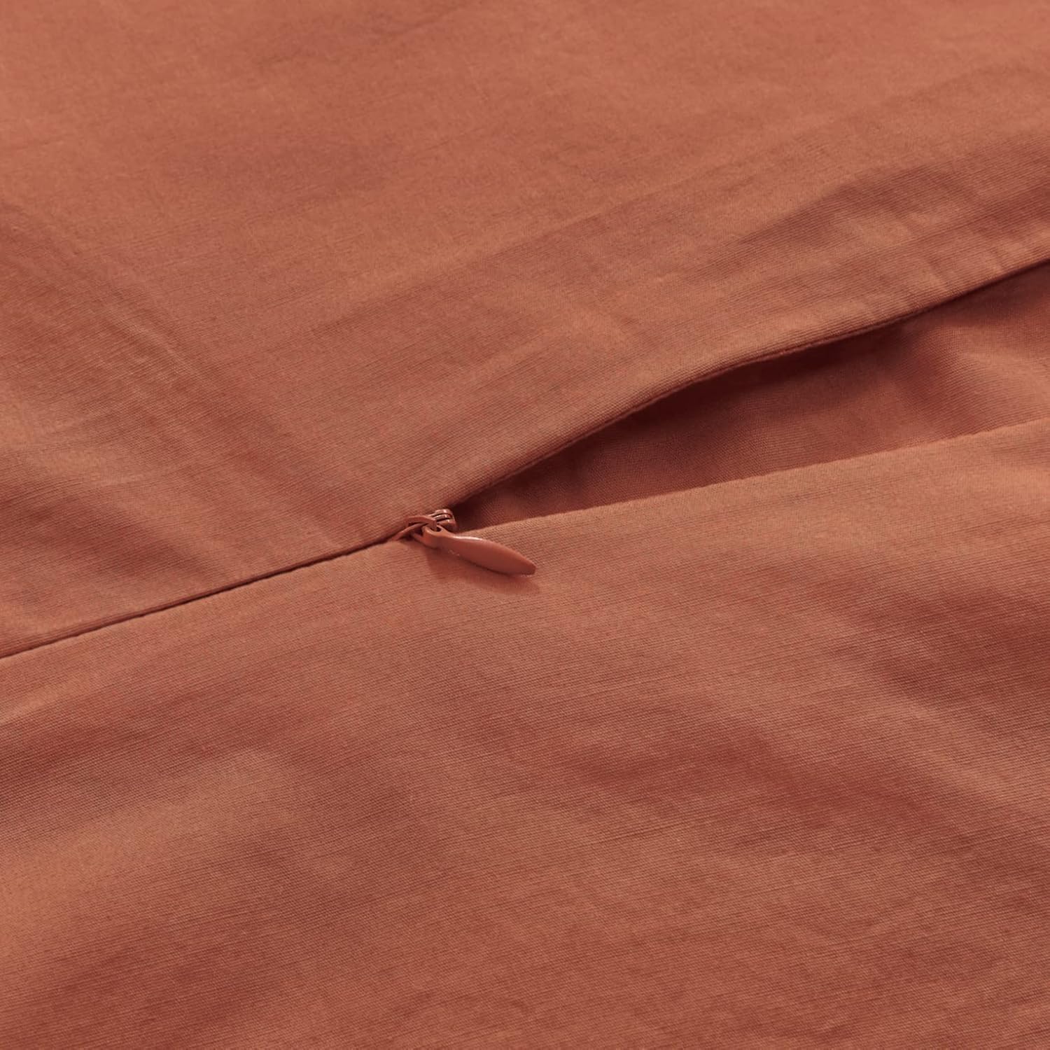 100% Cotton Vintage Washed Bed Quilt Cover Set - Brick - Single 7