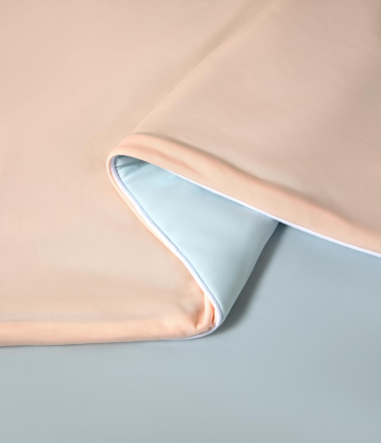 Ice Cooling Reversible Summer Comforter Blanket (Orange and Blue, Single/Double) 5