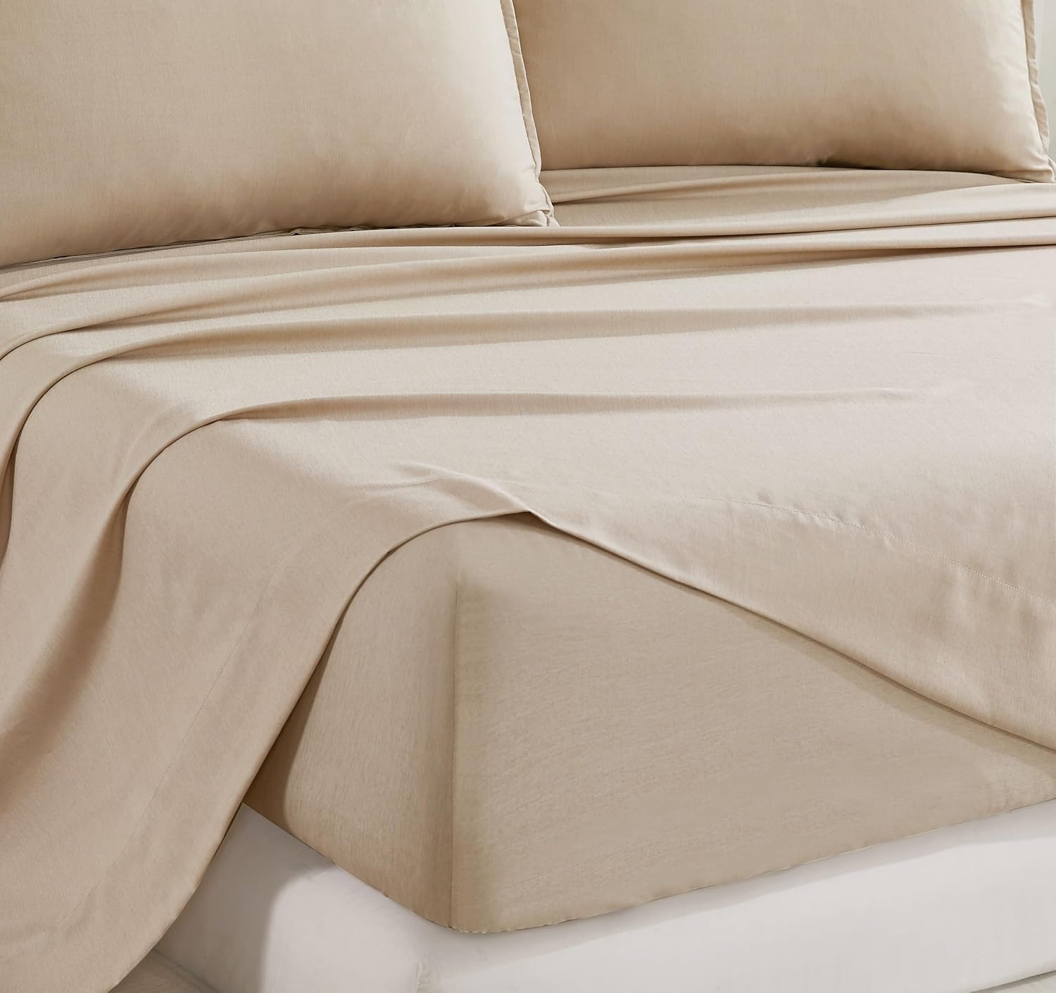 Bamboo Microfibre Sheet Set - Linen - Single 3