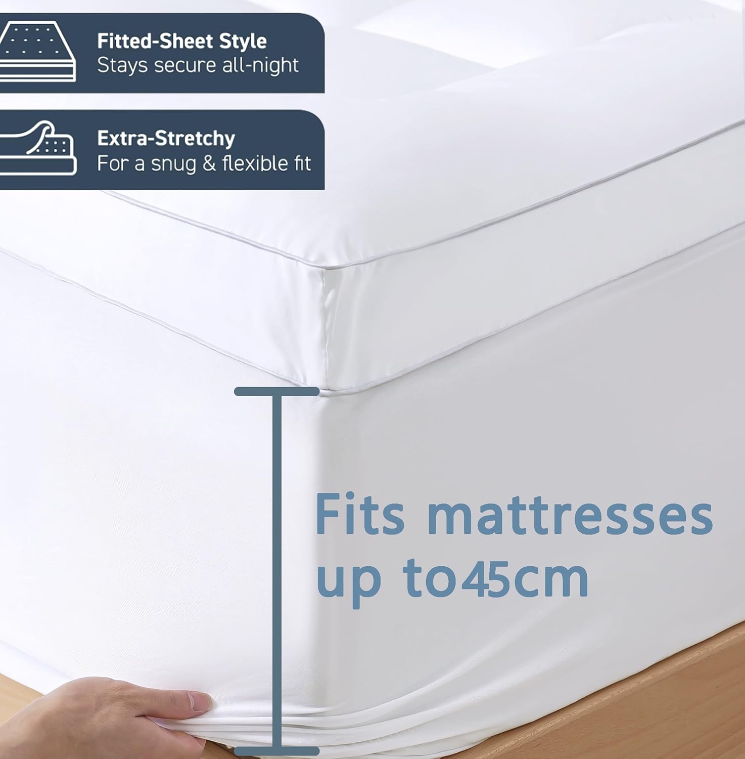 Luxurious Extra Thick 1000GSM Mattress Topper -Single size 5