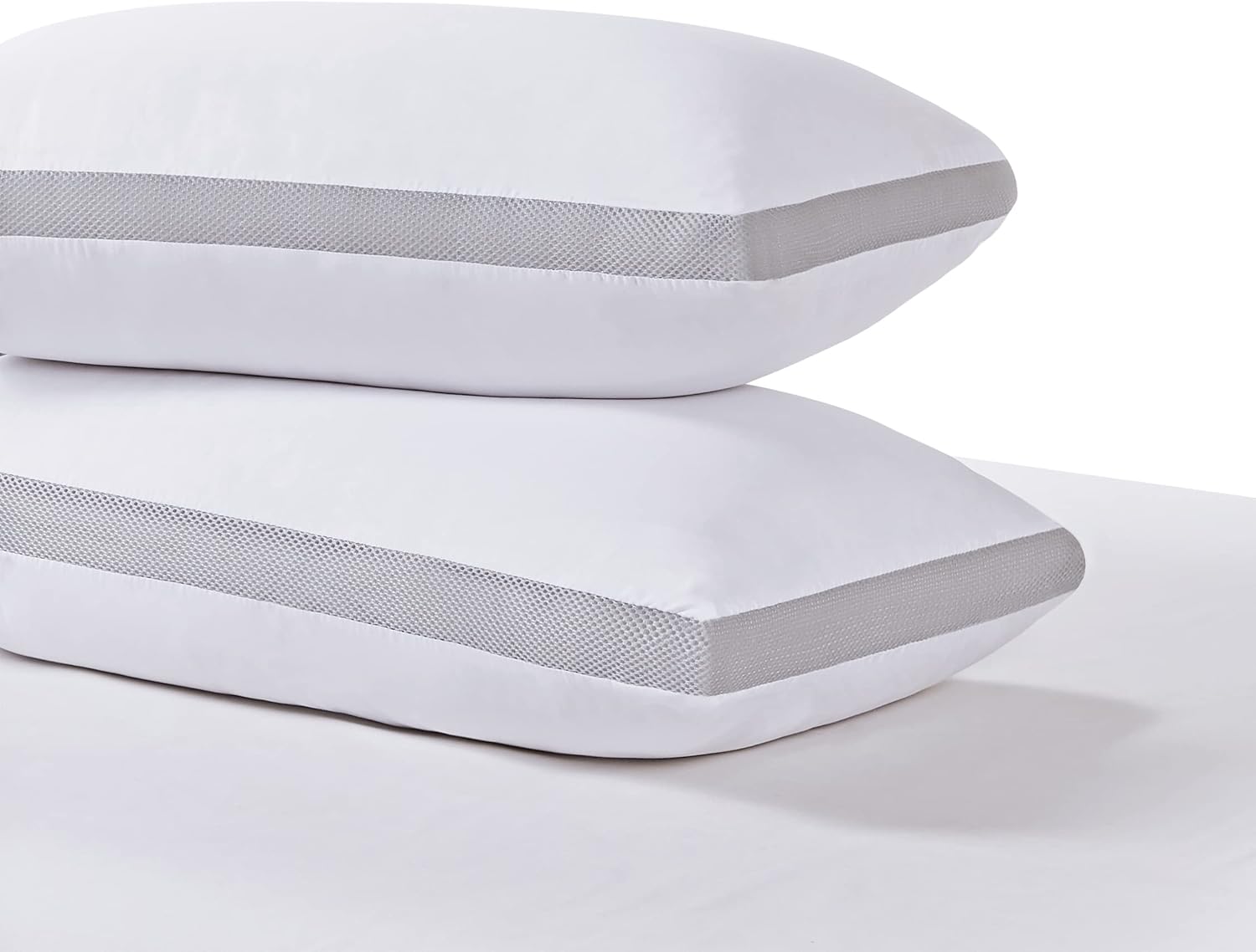 Bamboo Cooling Pillows Twin Pack - Luxury Plush Down-Like Microfibre Pillows for Bedding - Ultra Soft, Comfy & Breathable Standard Pillows 3