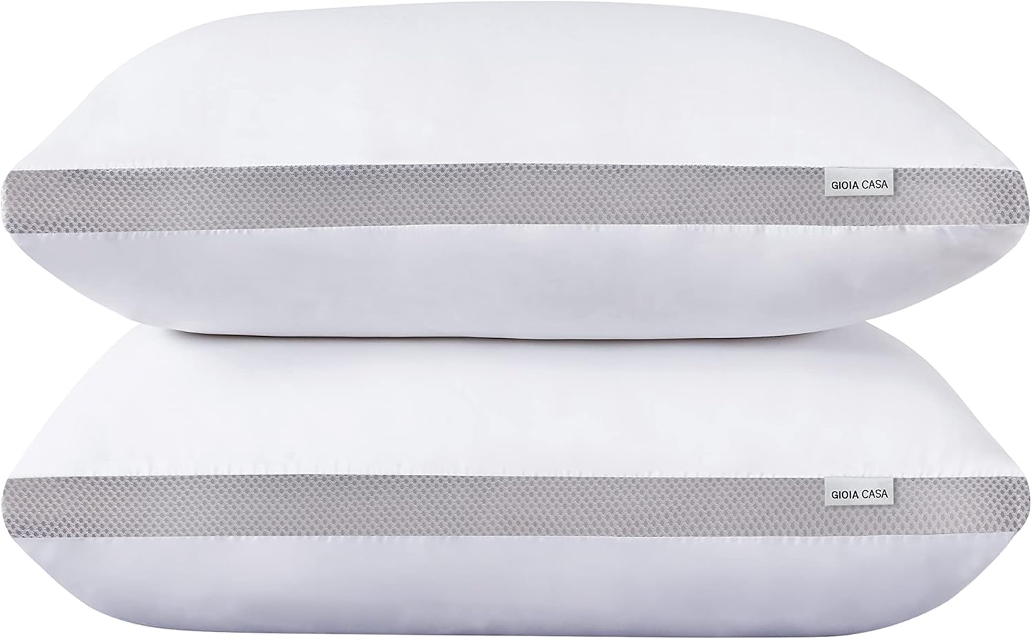 Bamboo Cooling Pillows Twin Pack - Luxury Plush Down-Like Microfibre Pillows for Bedding - Ultra Soft, Comfy & Breathable Standard Pillows 10