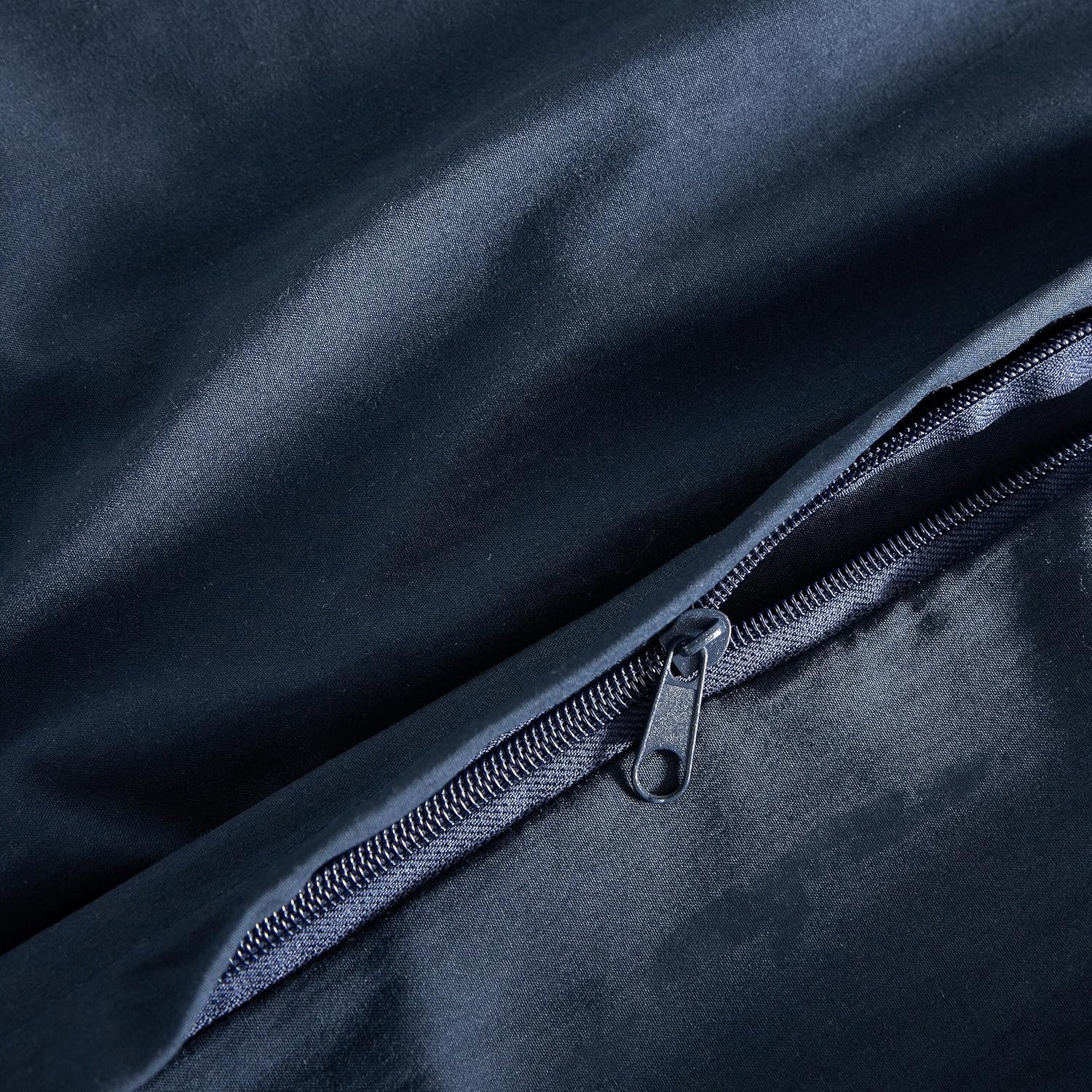 Vintage Washed Microfibre Quilt Cover Set (3Pcs) - Navy - Double Size 4