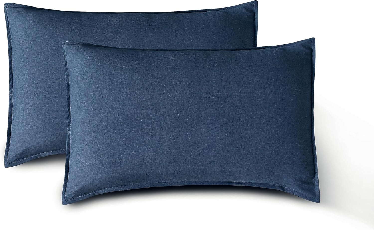 Vintage Washed Microfibre Quilt Cover Set (3Pcs) - Navy - Double Size 8