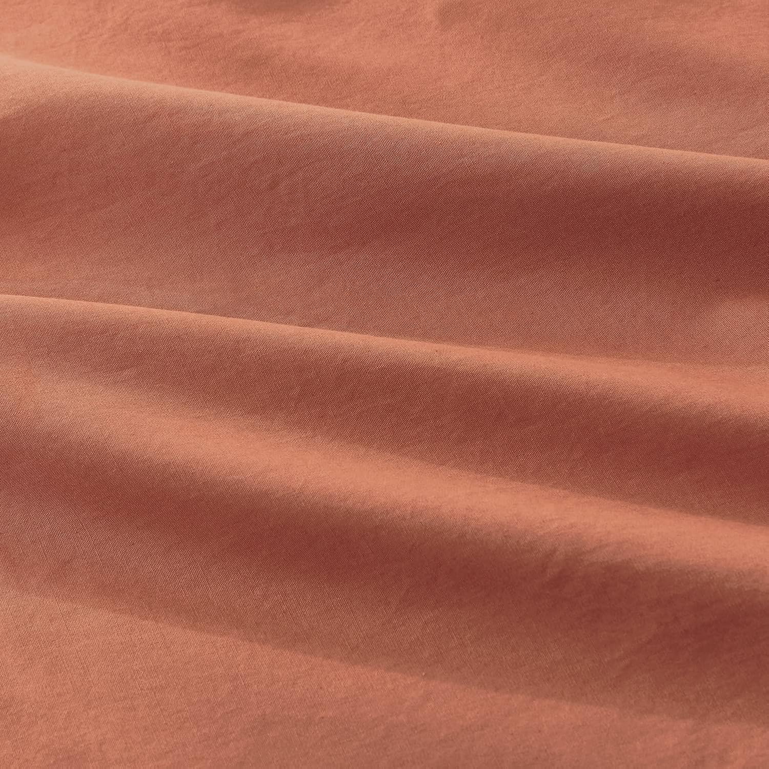 100% Cotton Vintage Washed Bed Quilt Cover Set - Brick - Double Size