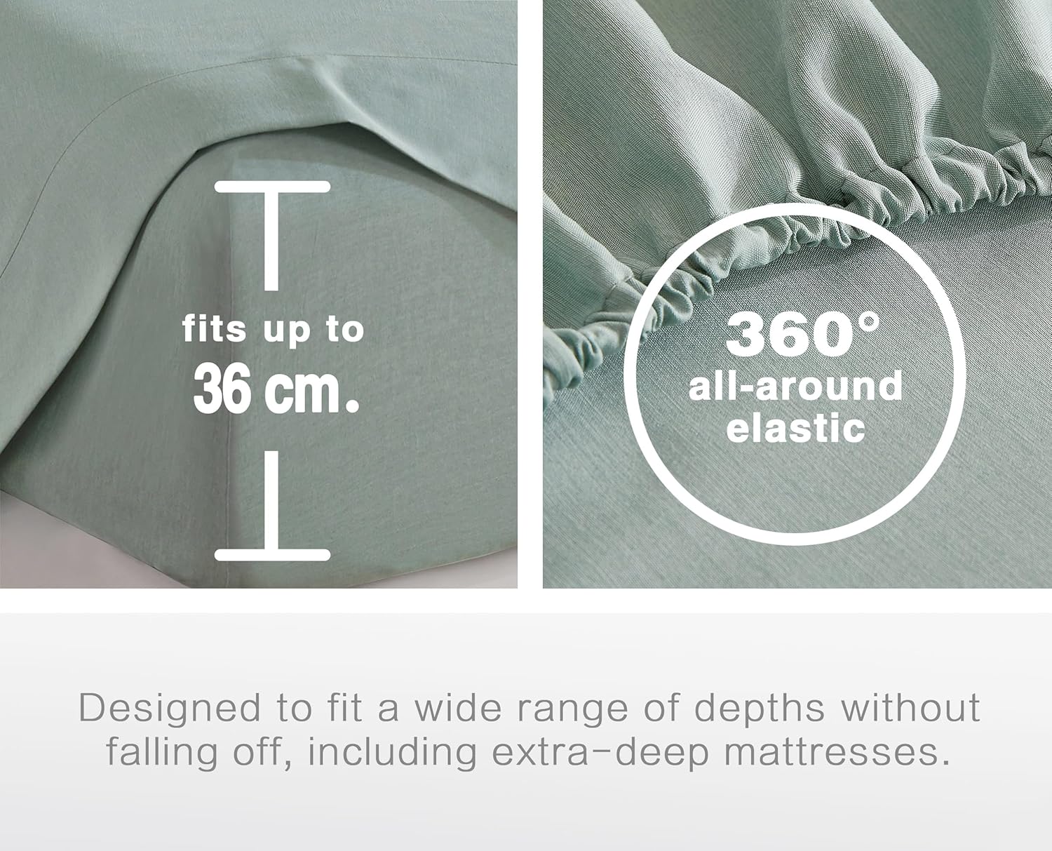 Bamboo Microfibre Sheet Set - Sage Green - Double 6