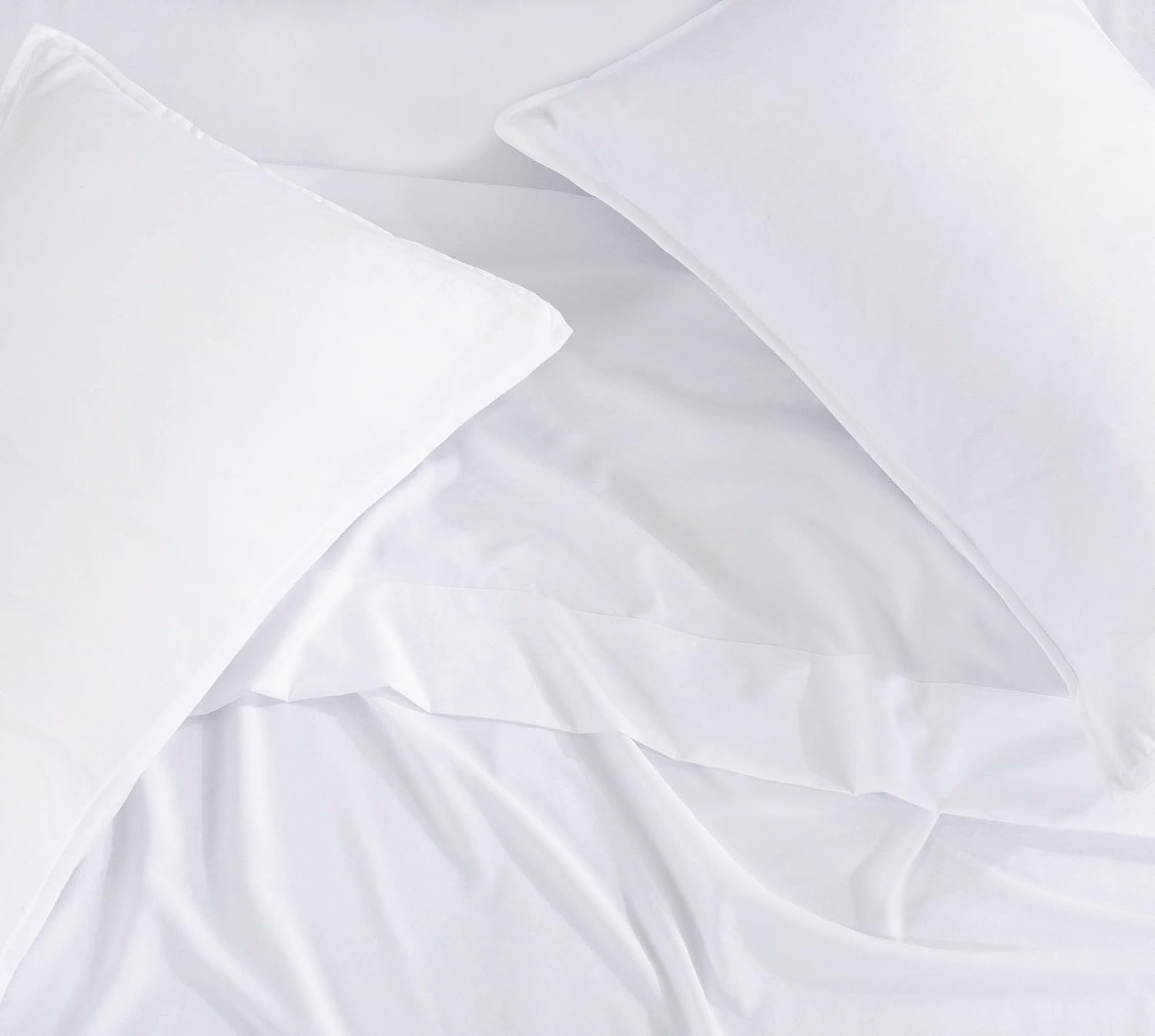 Vintage Washed Microfibre Sheet Set with 2 Pillowcases - White - Double 4