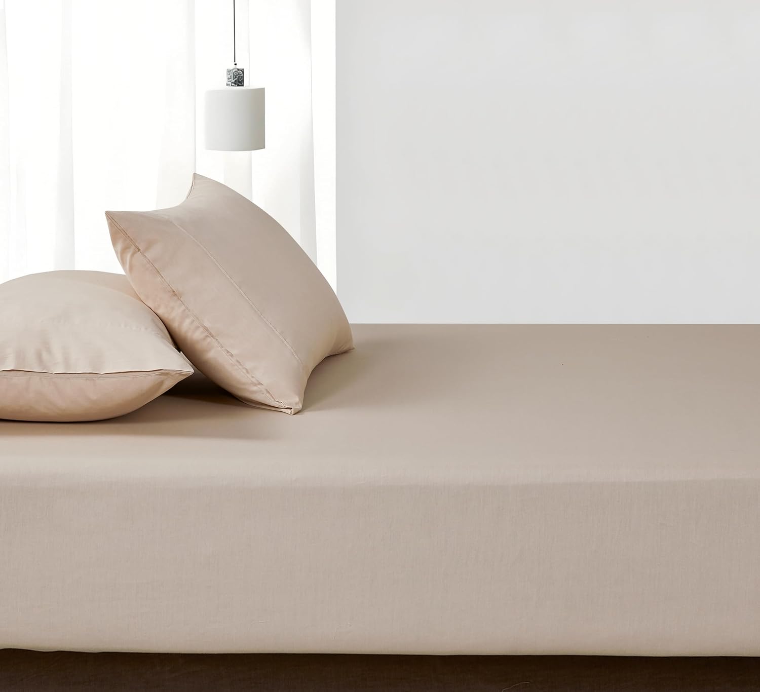 100% Vintage Washed Cotton Fitted Sheet Combo Set – 100% Natural Cotton, Ultra Soft & Breathable – Includes Fitted Sheet & Pillowcases – Machine Washable (Natural, Queen) 4