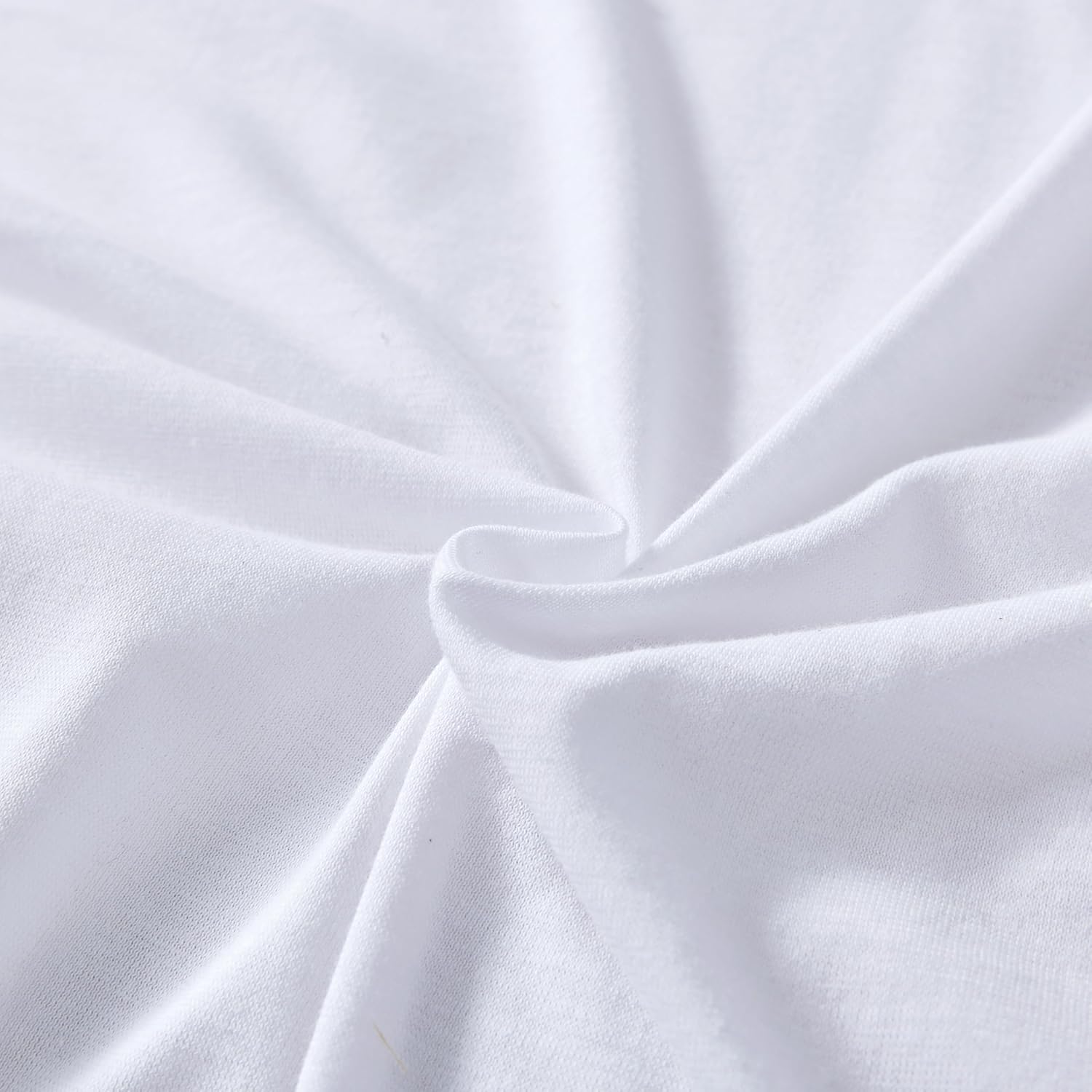 100% Jersey Cotton Soft Stretchy Breathable Fitted Sheet - White - Queen Size 3