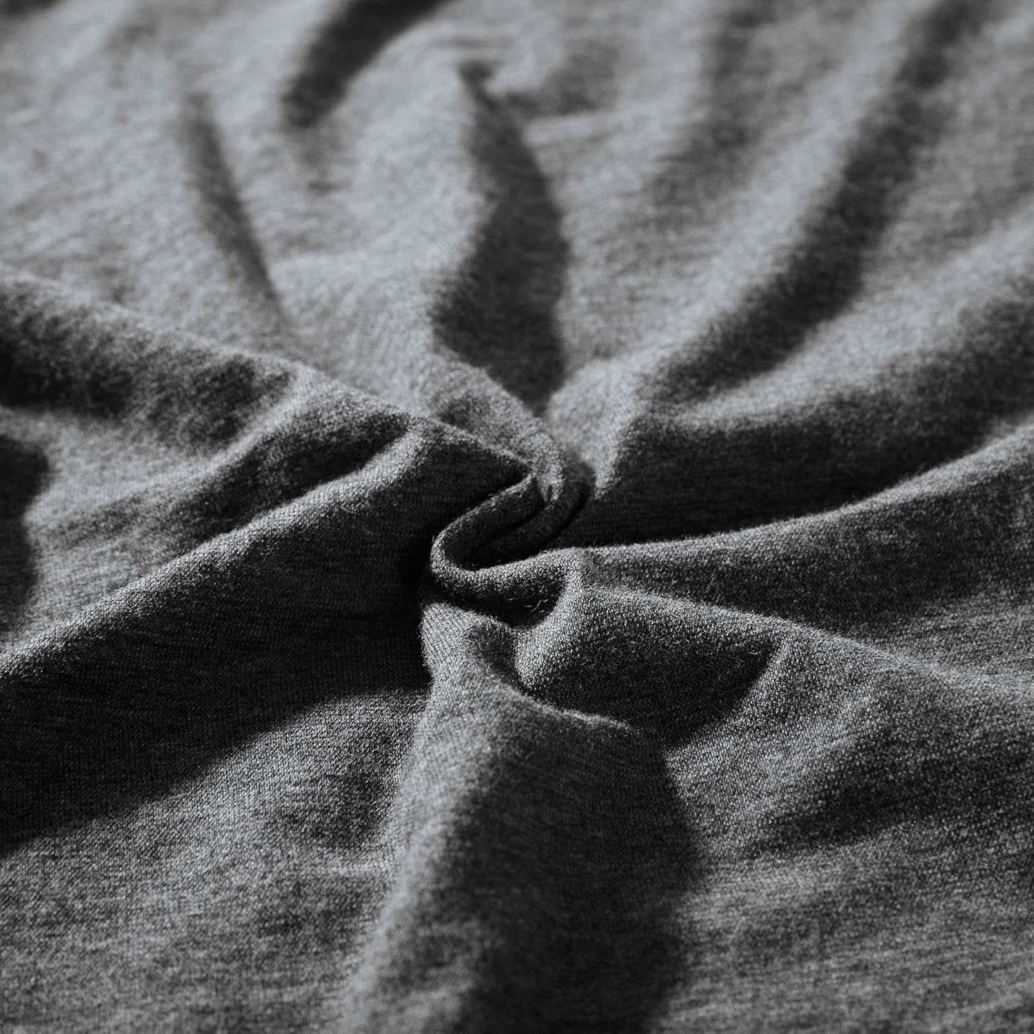 100% Jersey Cotton Quilt Cover Set - Black Marble - Queen 4