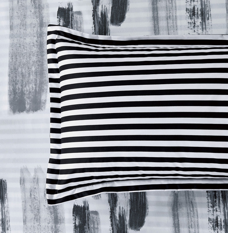 Microfiber Reversible Quilt Cover Set - Lucas - Queen Size