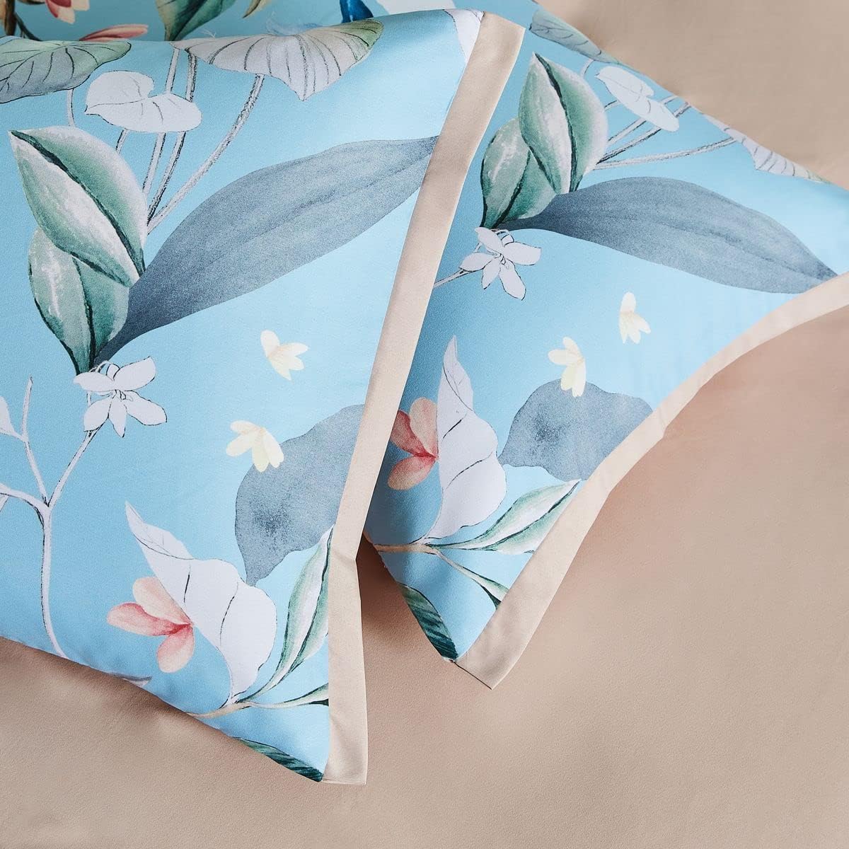 Botanical Microfibre Quilt Cover Set (3Pcs) - Sarah - Queen Size 3