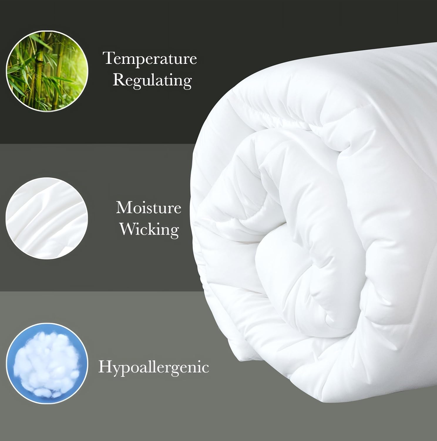 100% Premium Bamboo Microfiber Quilt - Queen Size 8