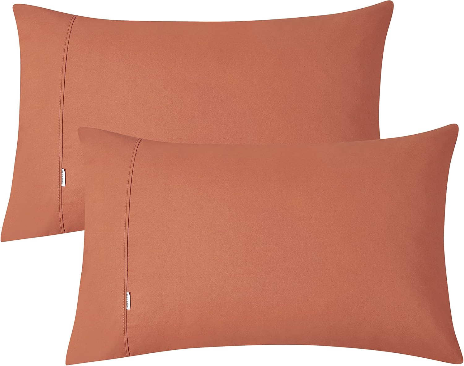 Vintage Washed 100% Cotton Soft Breathable Sheet Set - Brick - Queen 4