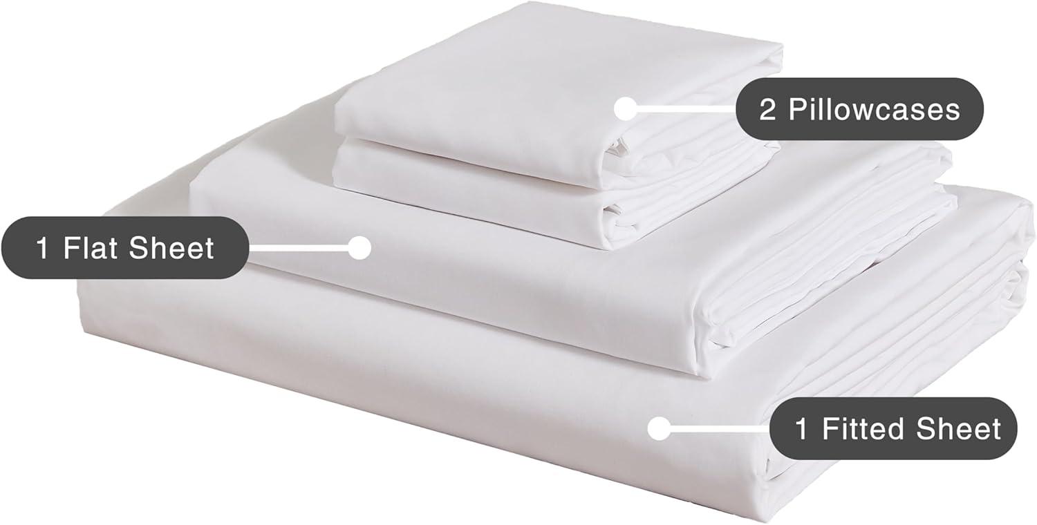 Bamboo Microfibre Sheet Set - White - Queen 5